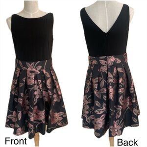 Lauren Ralph Lauren Black and Pink Floral Dress